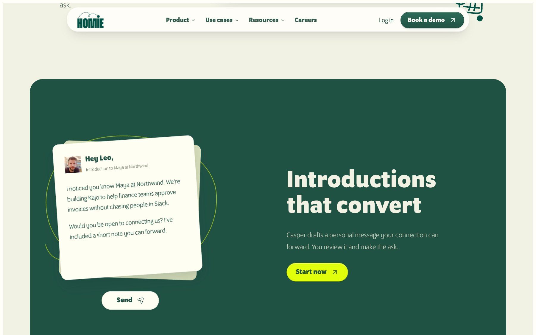 Homie website, section 4