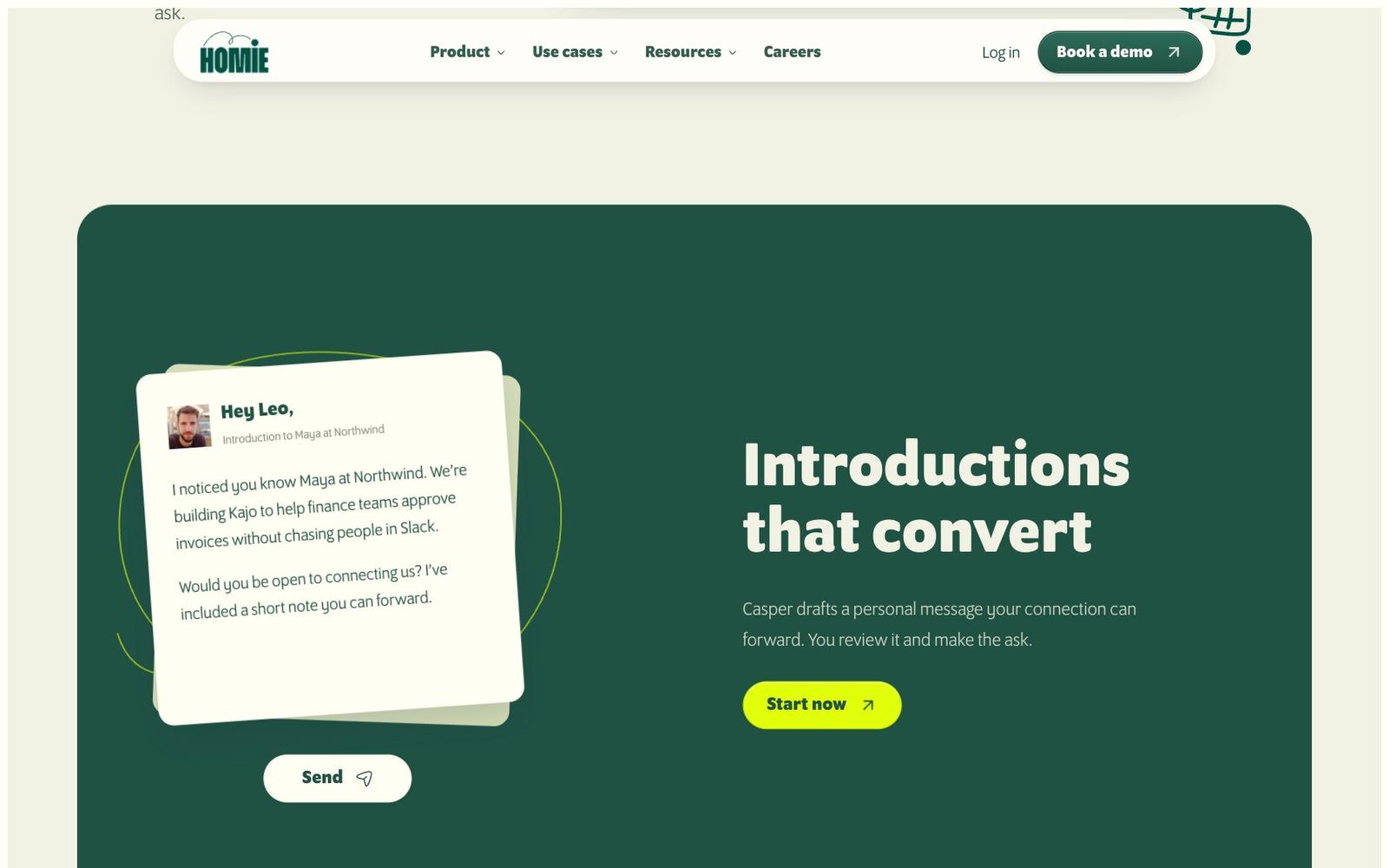 Homie website, section 4