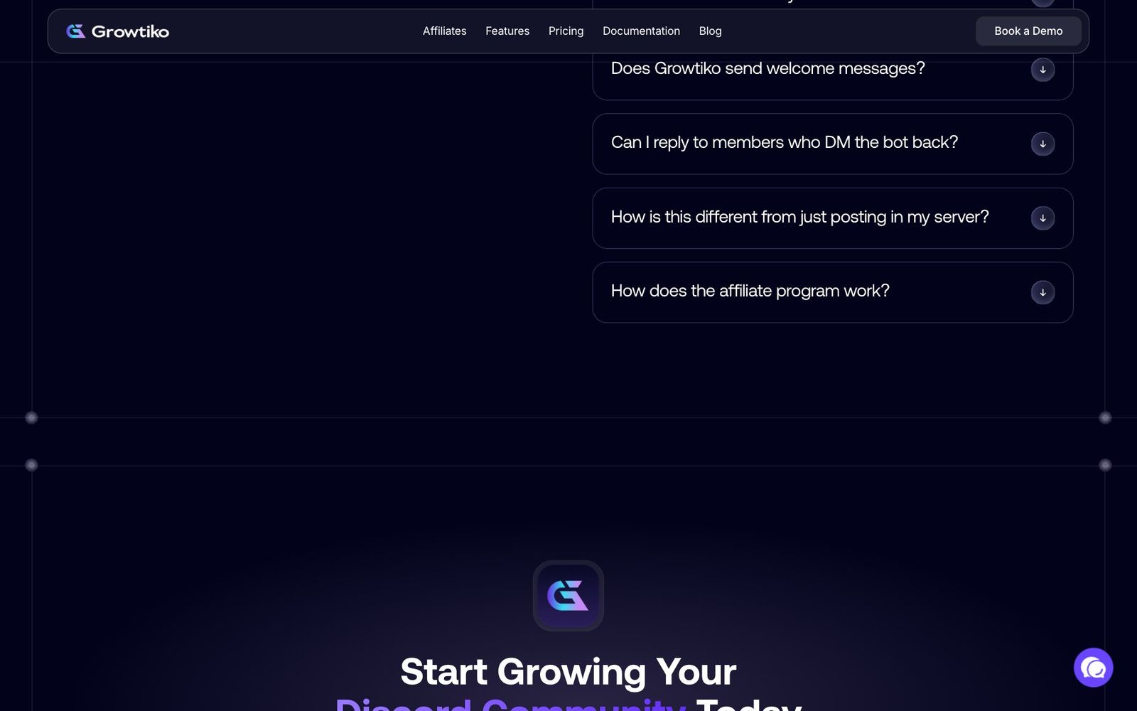 Growtiko website, section 6