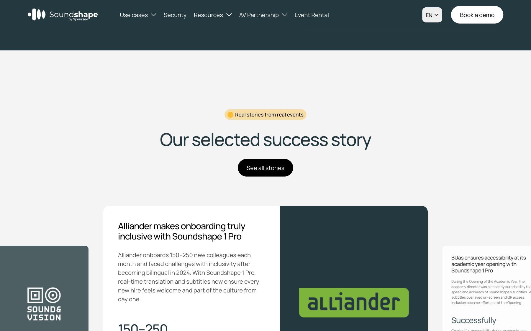 Soundshape website, section 5