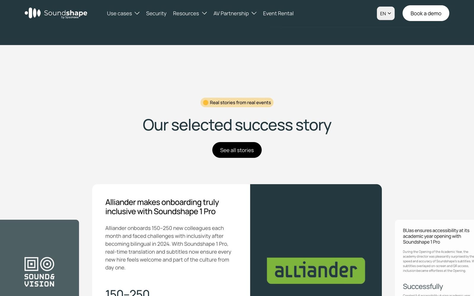 Soundshape website, section 5