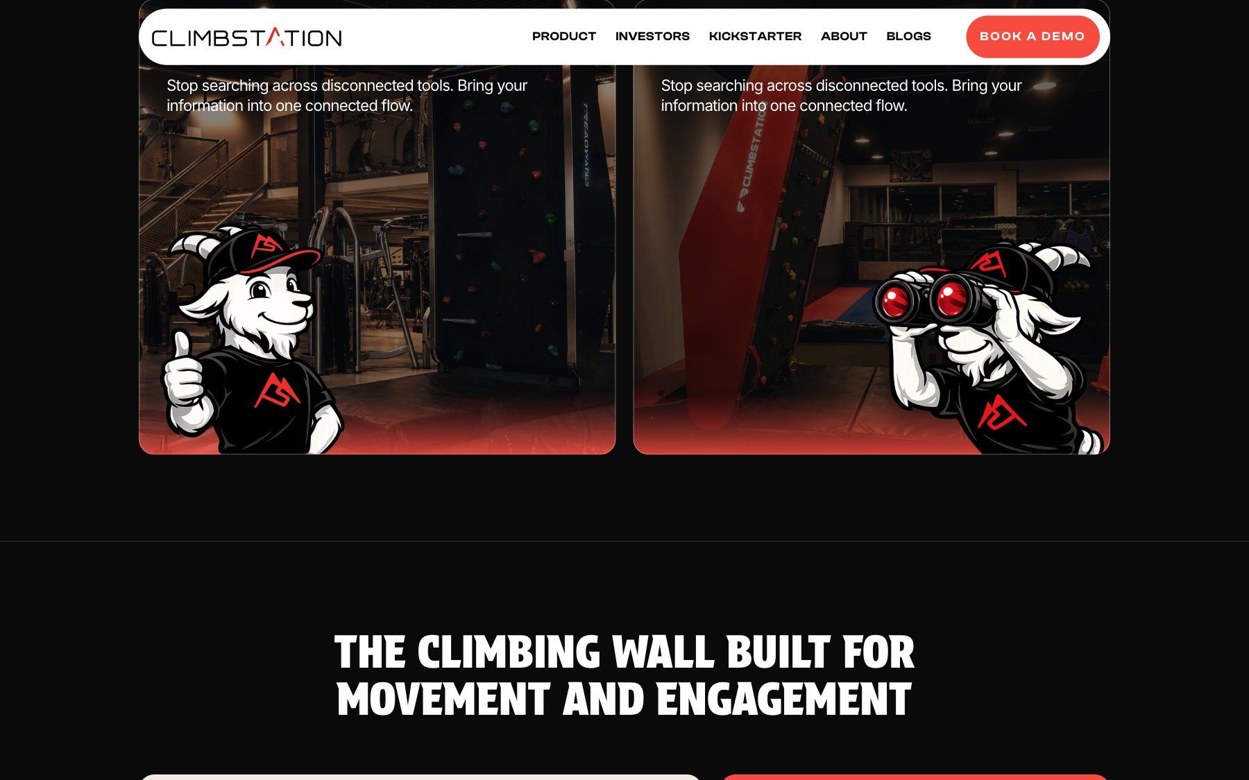 Climbstation website, section 5