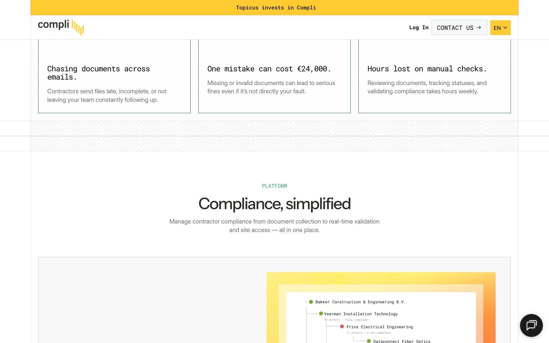 Compli website, section 2