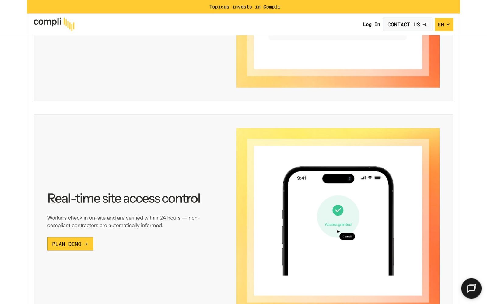 Compli website, section 3