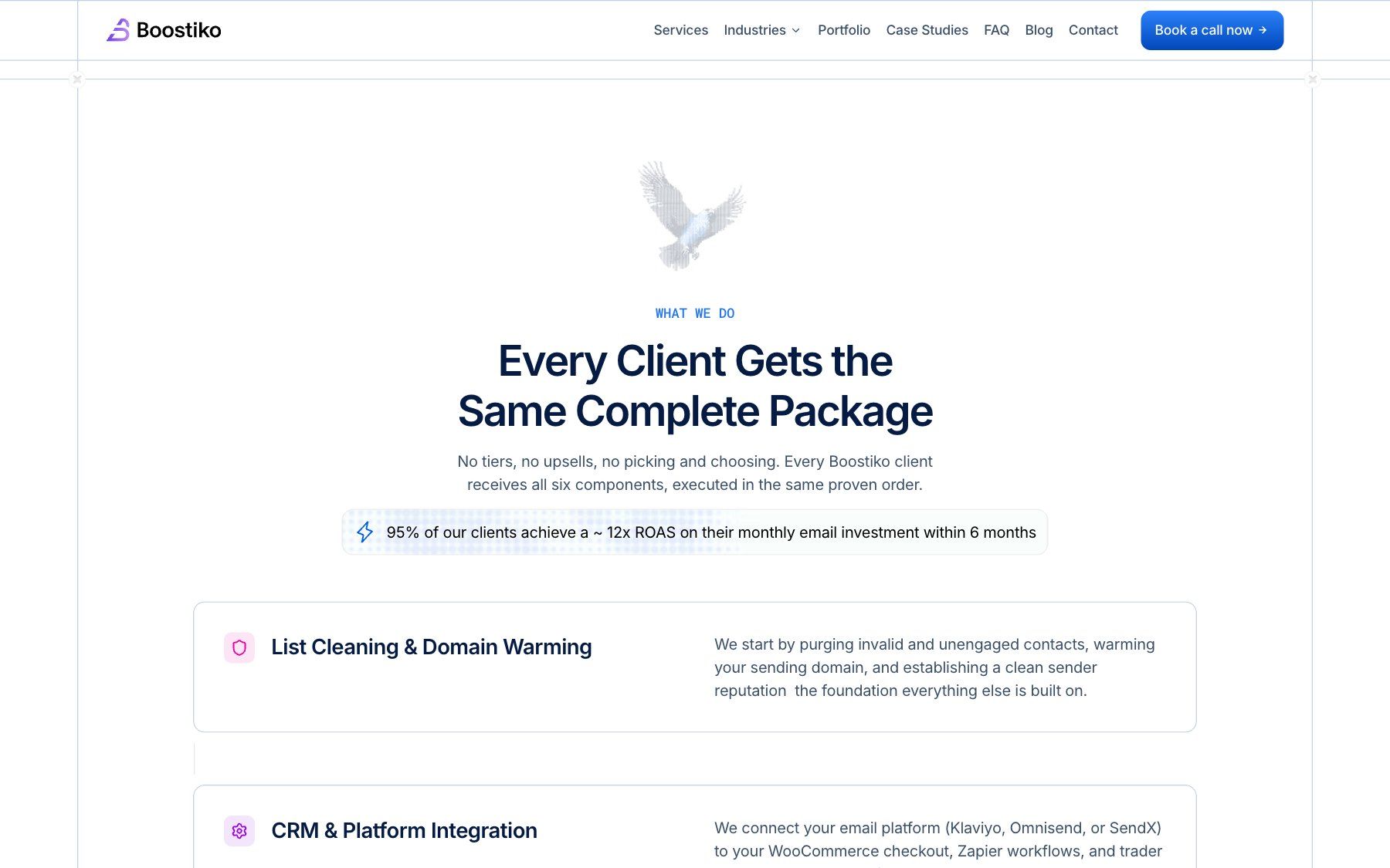 Boostiko website, section 3