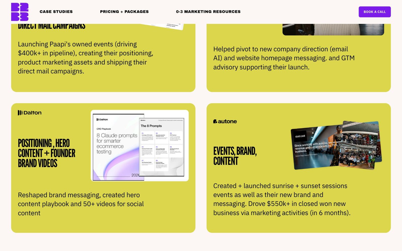 B2B3 website, section 5