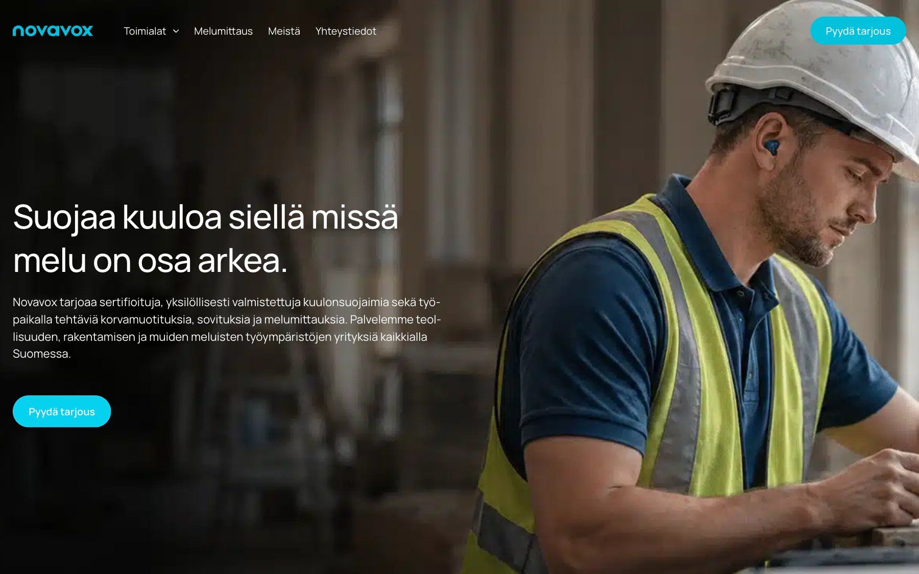 Novavox website, section 1