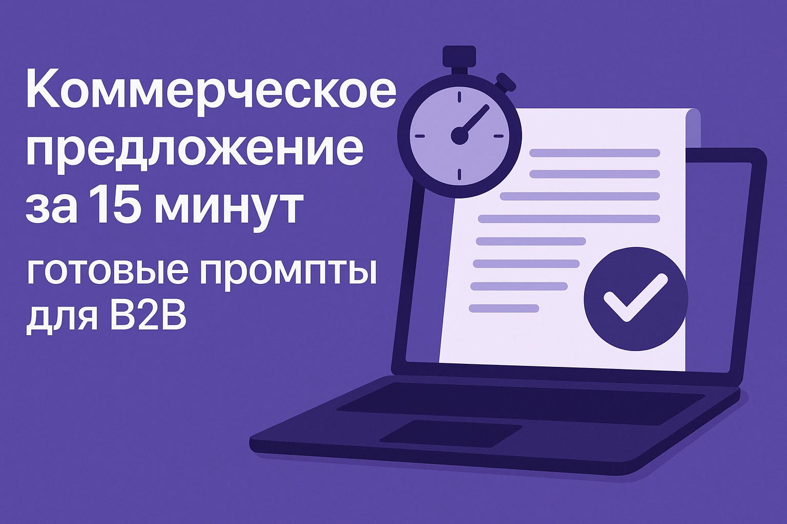 Коммерческое предложение за 15 минут — готовые промпты для B2B