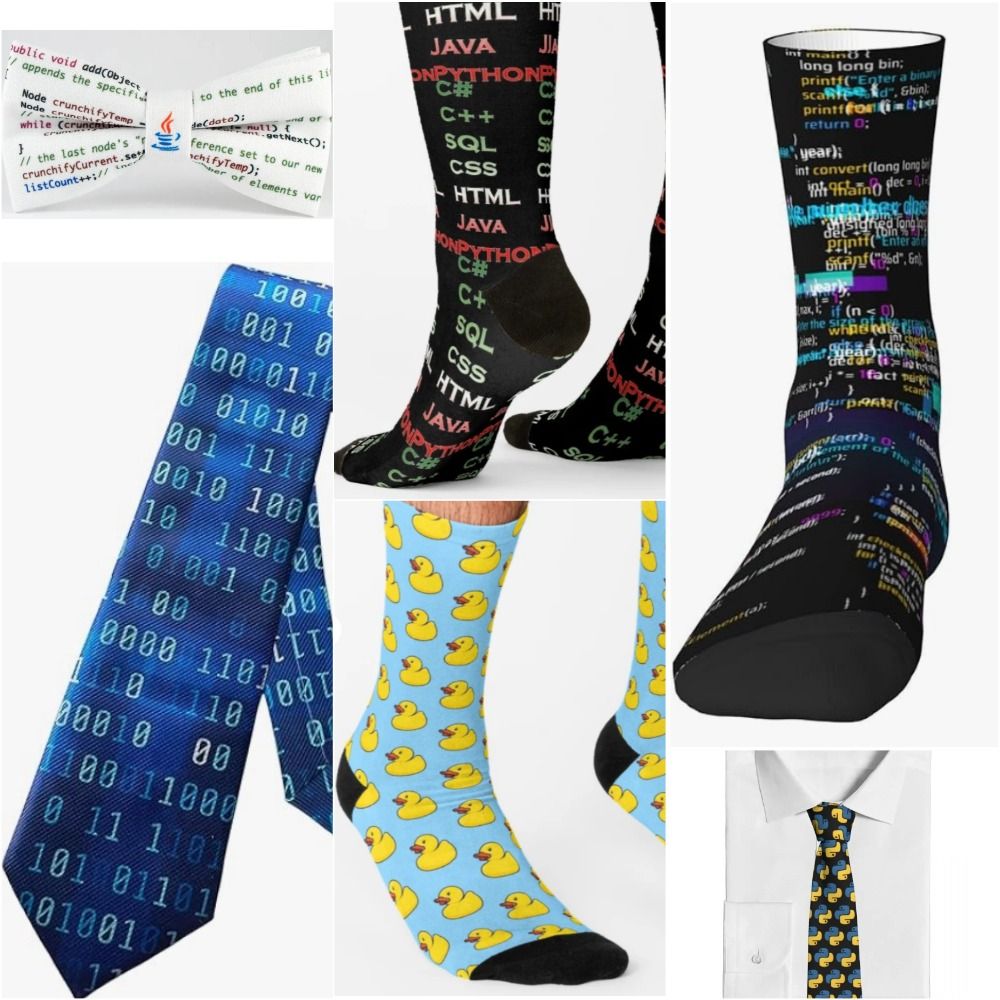 computer science bow tie socks