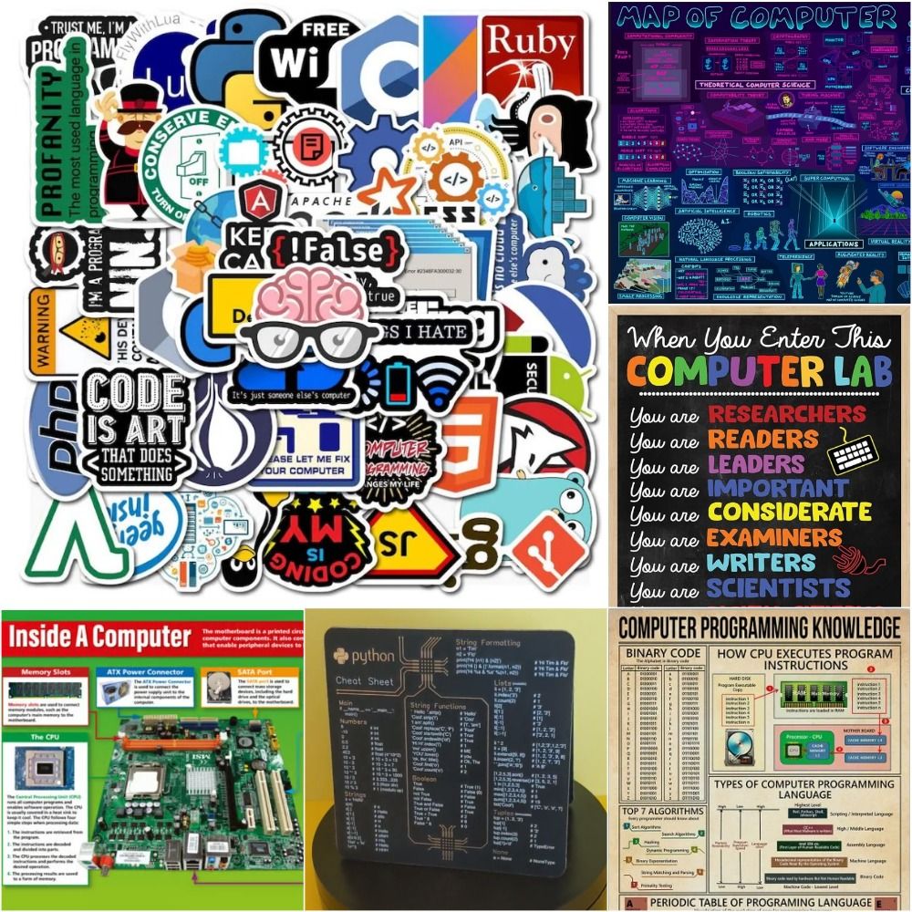computer science posters and stickers