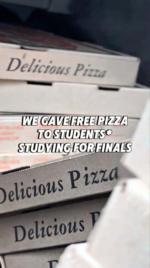 We Gave Free Pizza to College Students!