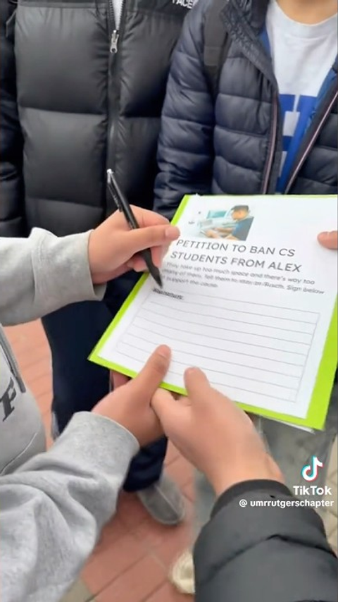 Rutgers Students Sign Dumb Petitions!