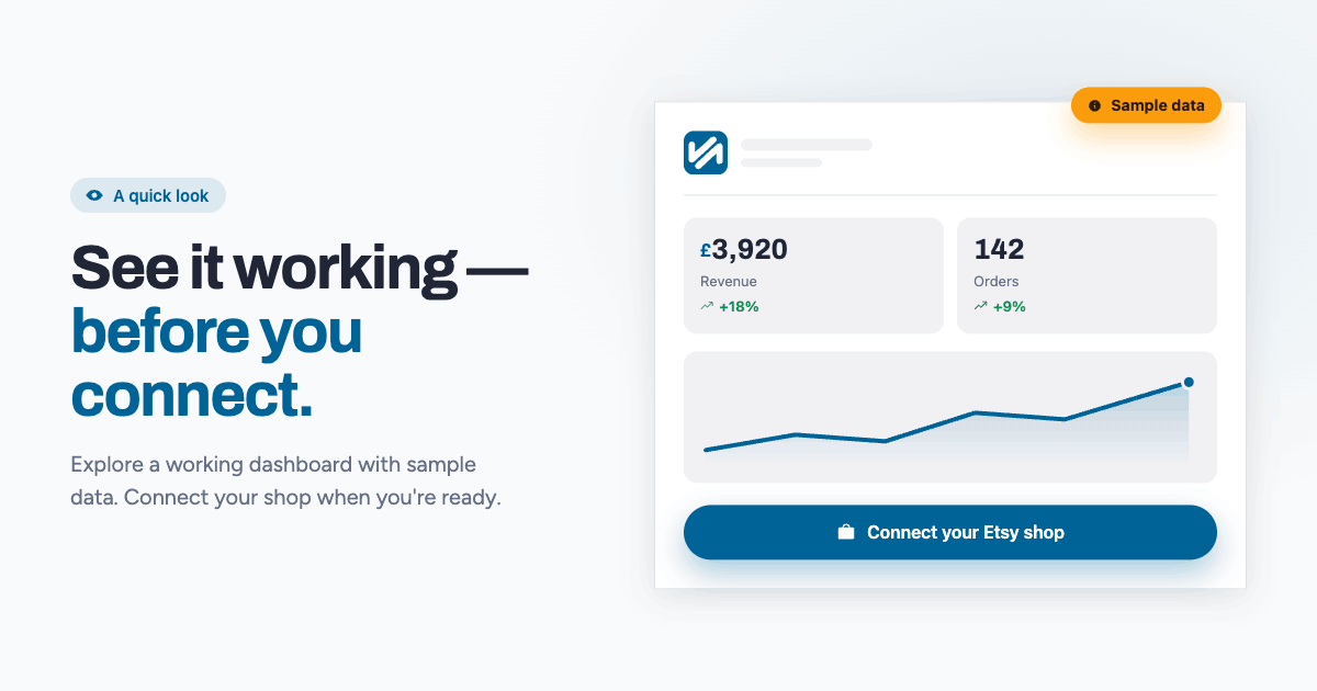 Try the dashboard before you connect your shop