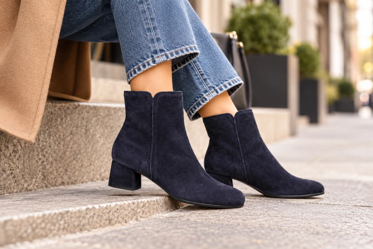 gabor navy ankle boots