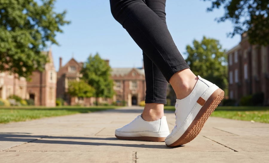 White trainers with skinny jeans