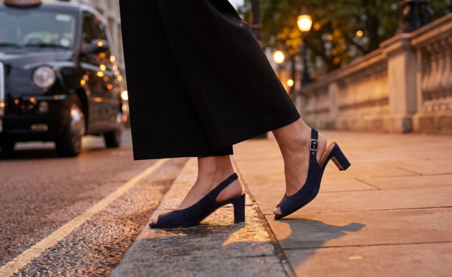 Wide leg trousers with heels