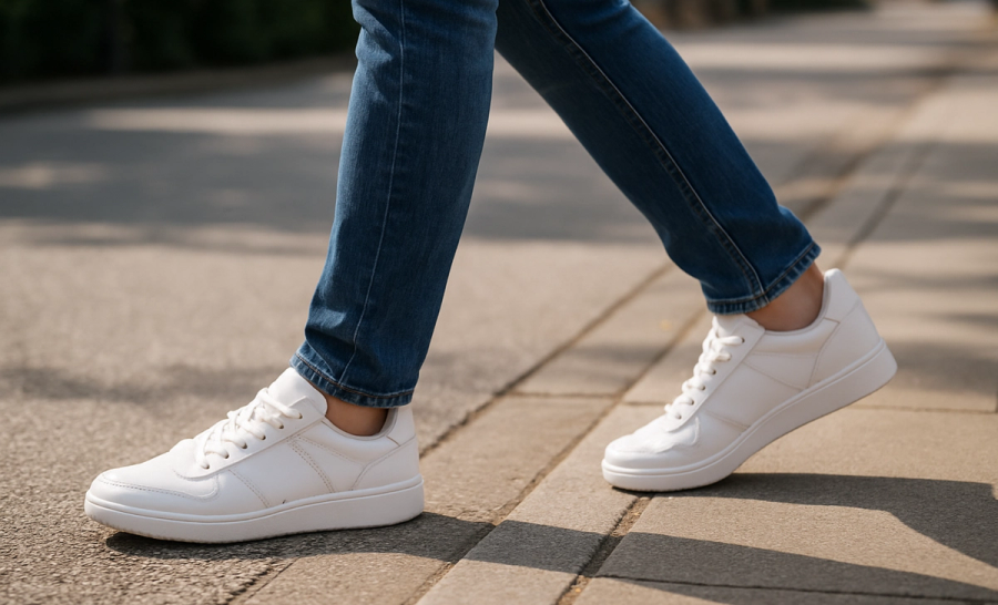 Person Walking Mid-step