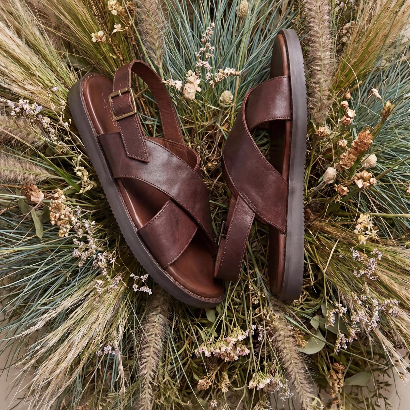 Woven weave shoes holiday loafers - Mens Sandals