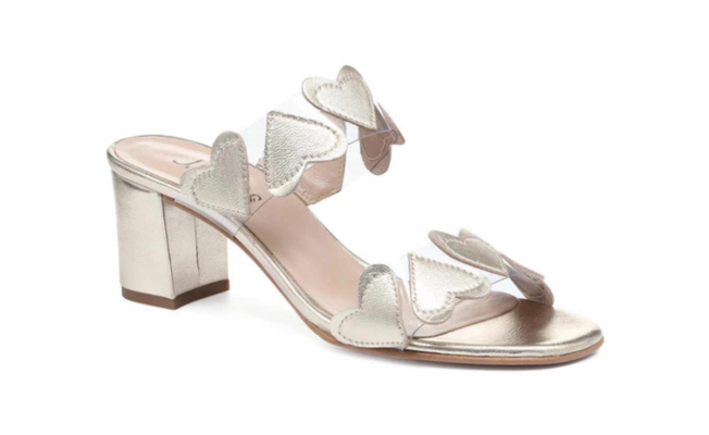 Ayda Heeled Plexi Mules by Jones Bootmaker £75