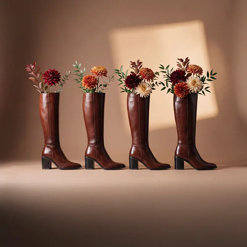 long boots in different calf widths