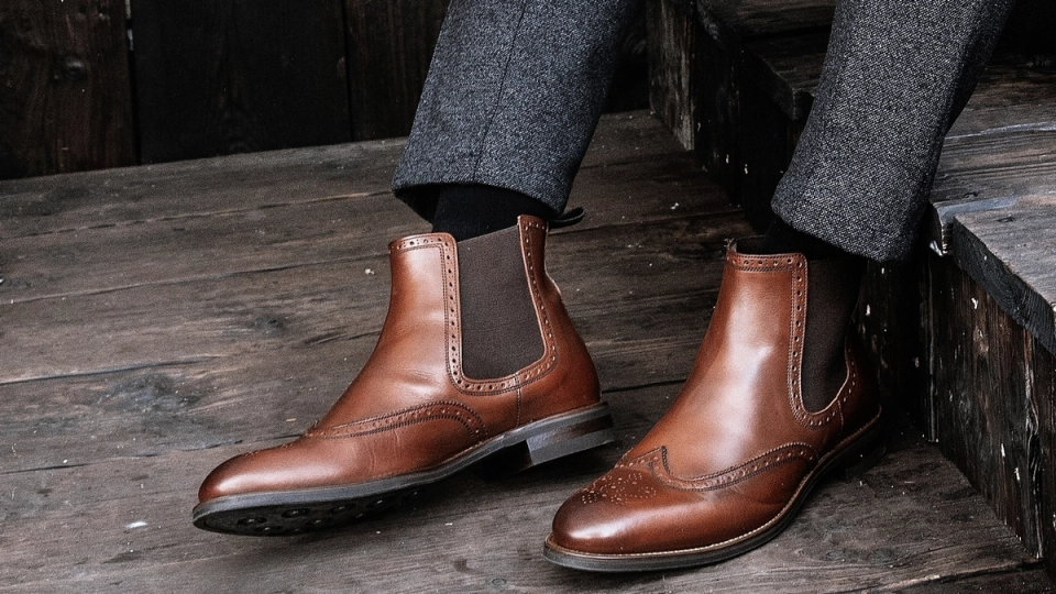 Wingtip Chelsea Boots