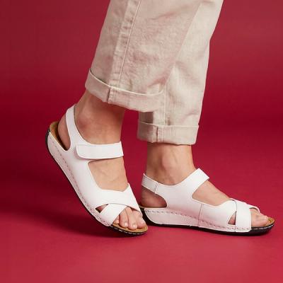 white sandals