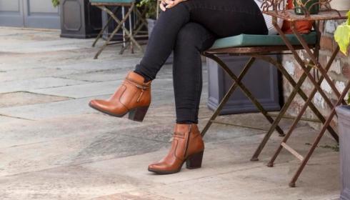 Heeled Leather Ankle Boots