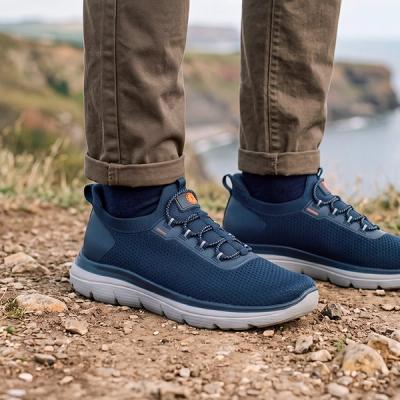 navy mens lace trainers