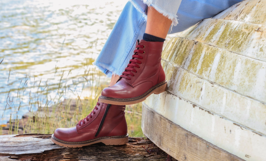 Leather Lace Up Boots