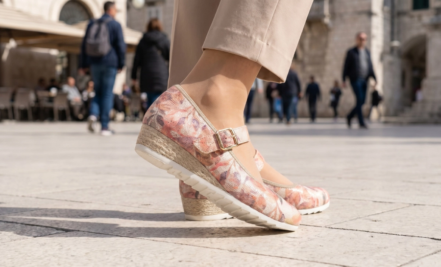 Wedge Heel Mary Janes