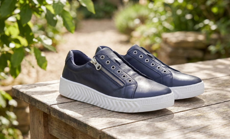 Trainers with the laces removed