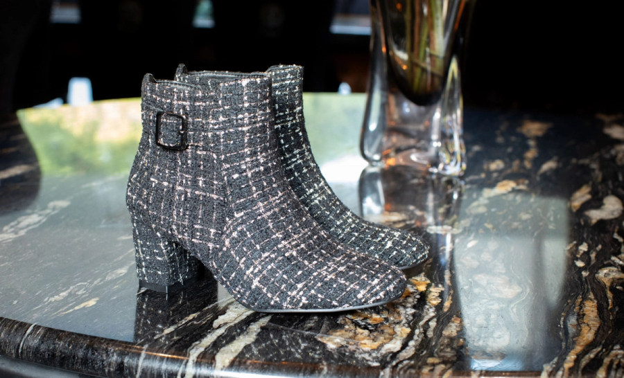 Tweed Ankle Boots