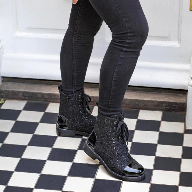 black biker boots