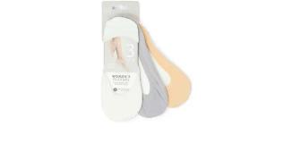 white, grey, nude coloured invisible socks