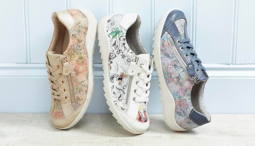 floral zip trainers