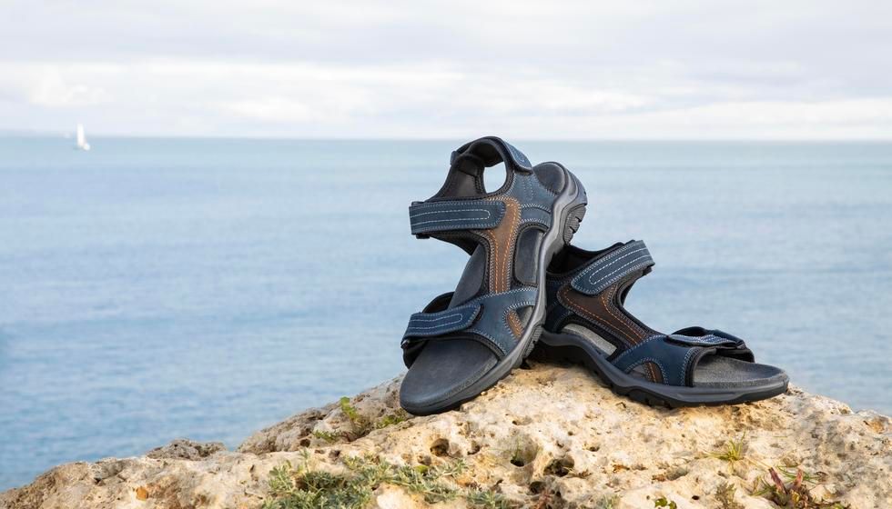 Adjustable Leather Walking Sandals