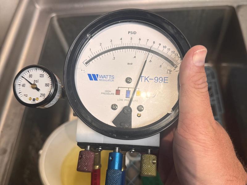 Showing a Backflow Test