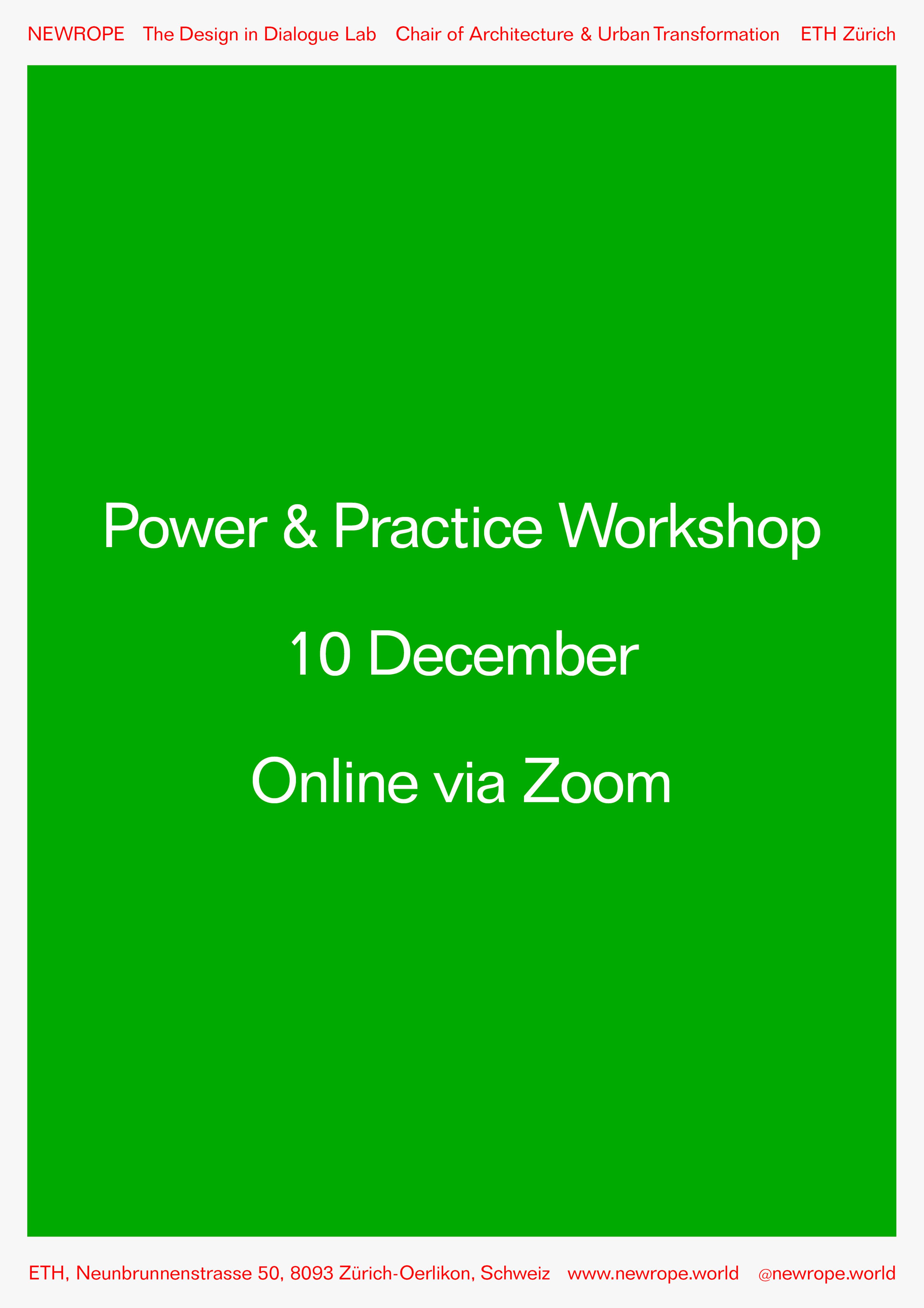 Announcement: Power & Practice Workshop