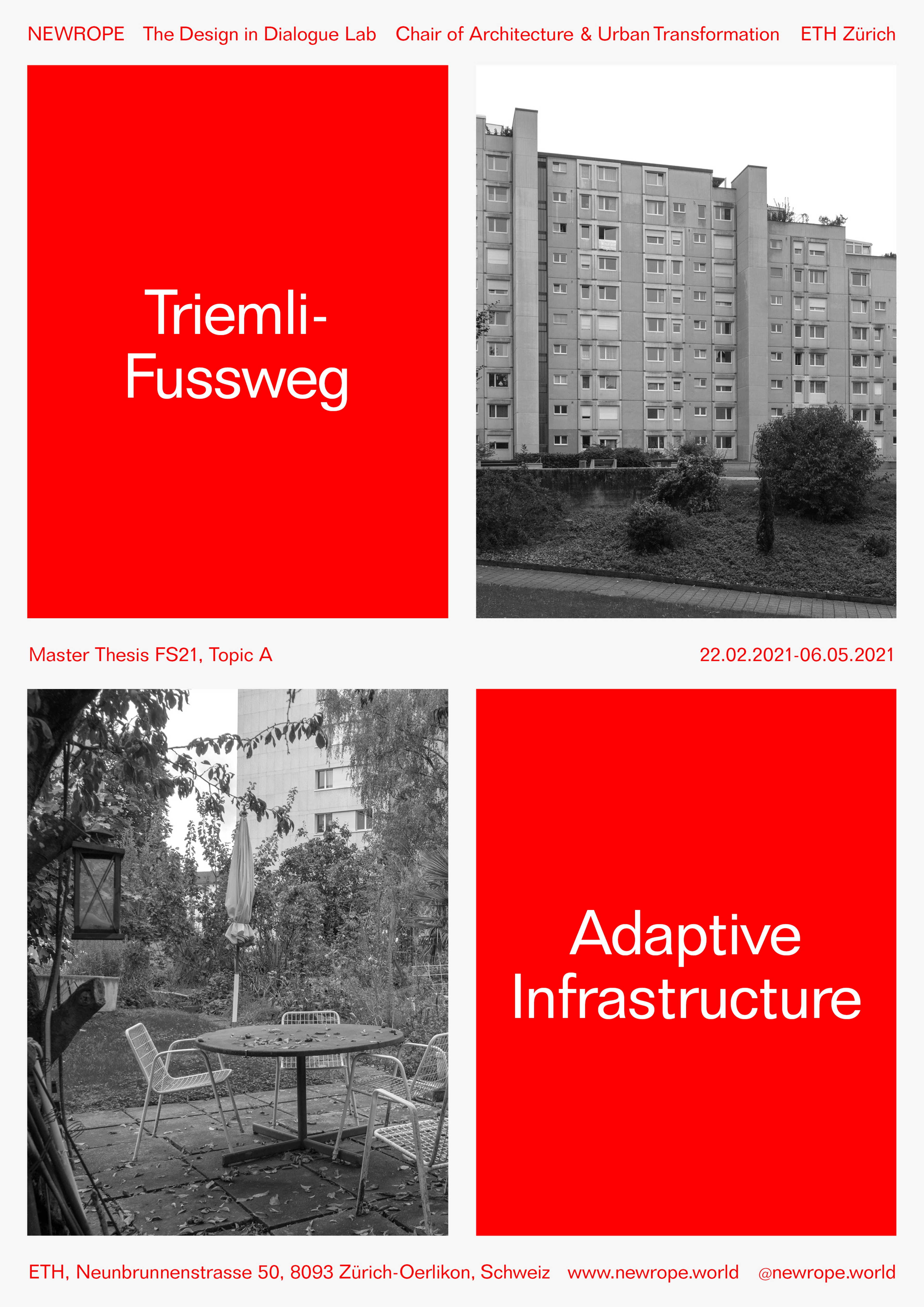 Master Thesis: Triemlifussweg – Adaptive Infrastructure