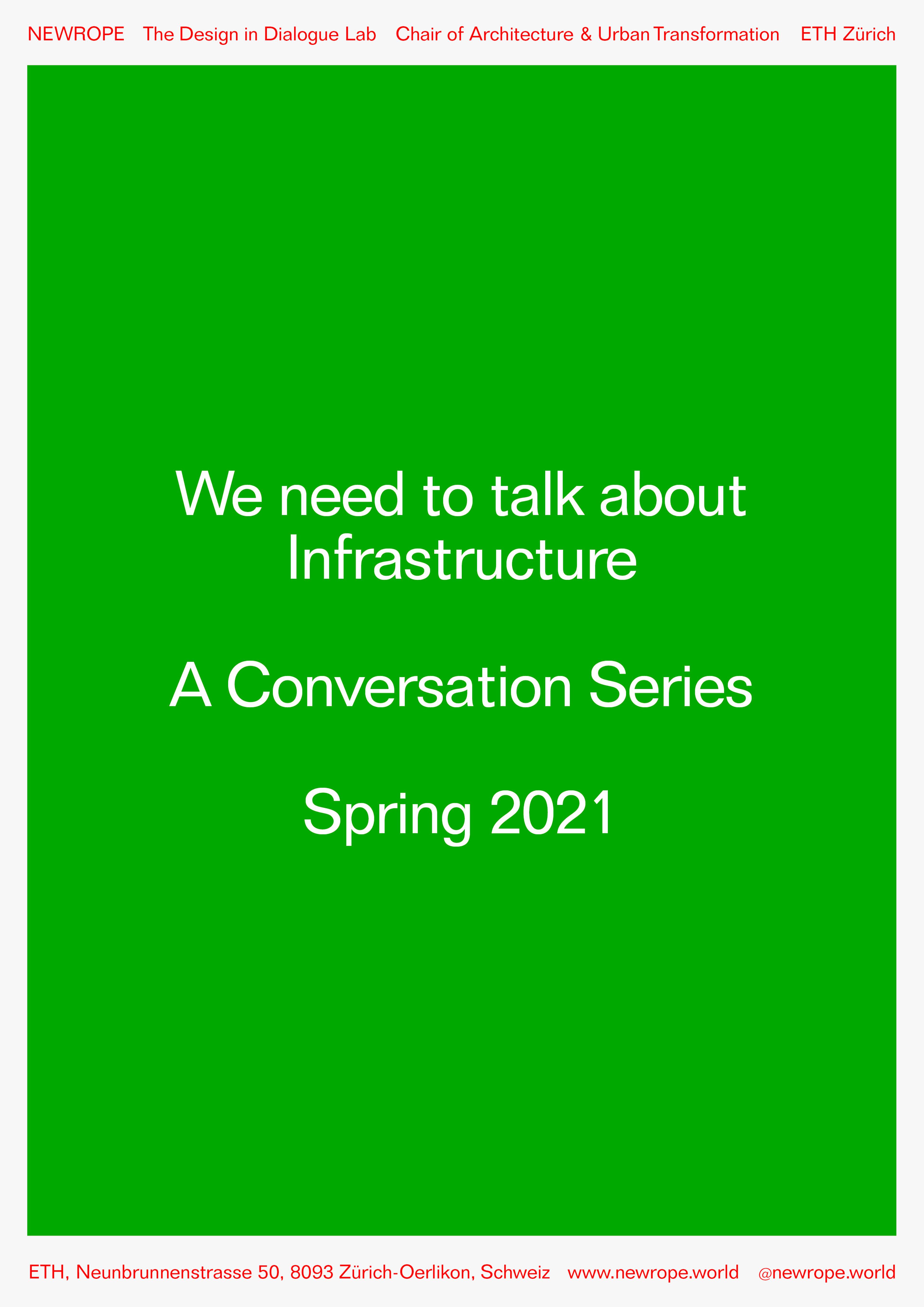 Announcement: We need to talk about Infrastructure – Conversation series