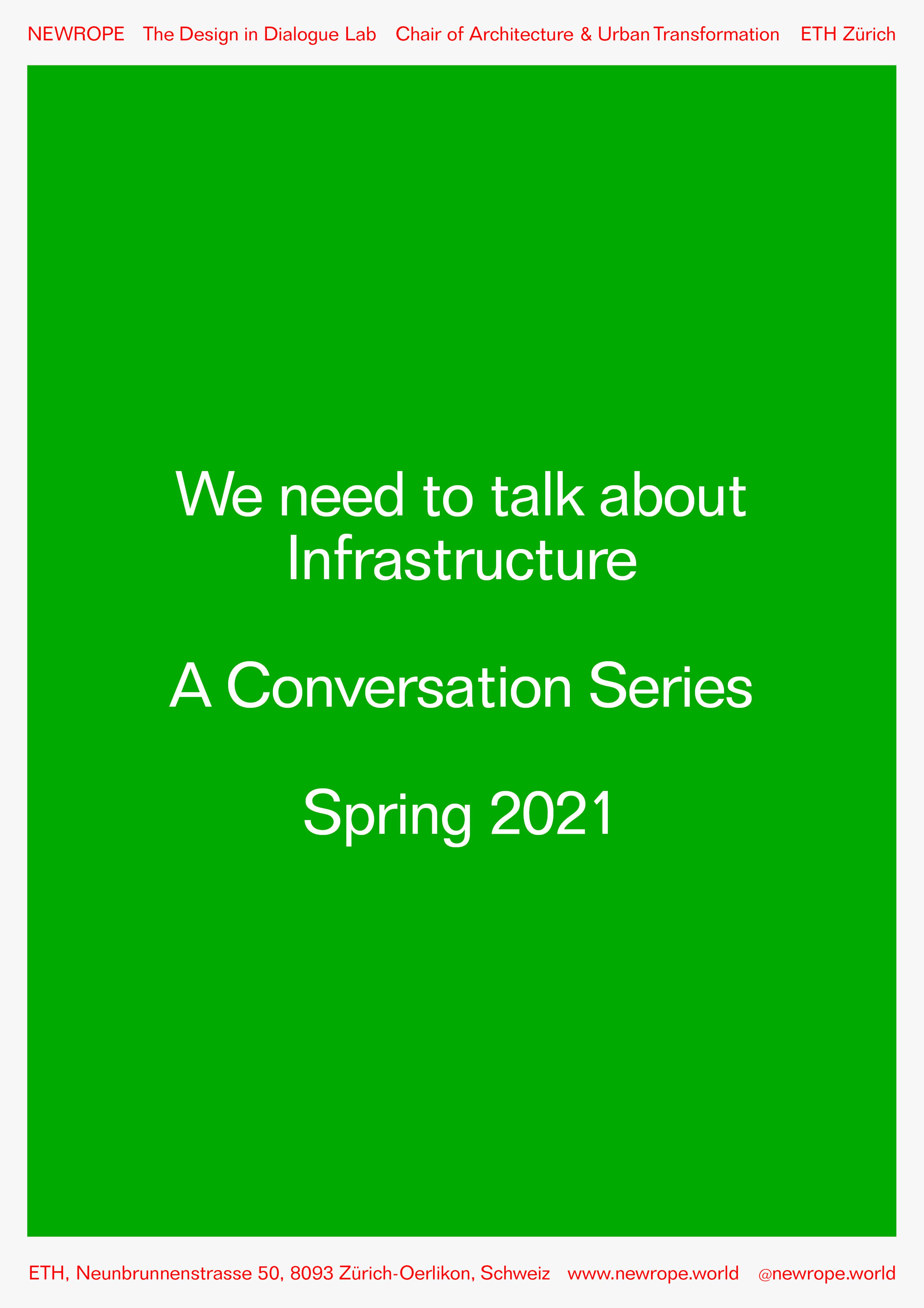 Announcement: We need to talk about Infrastructure – Conversation series