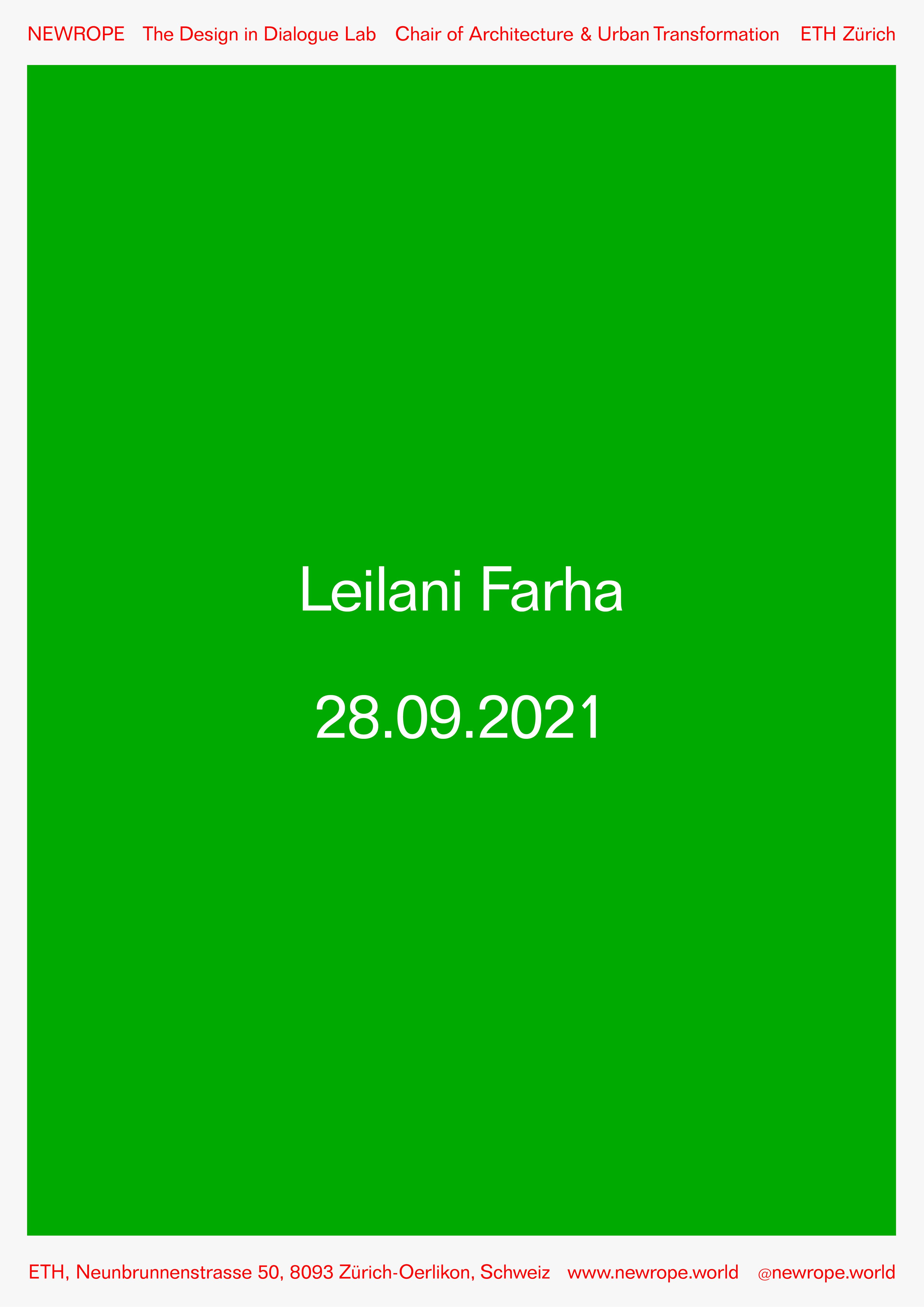 Announcement: Leilani Farha "We need to talk about Infrastructure"