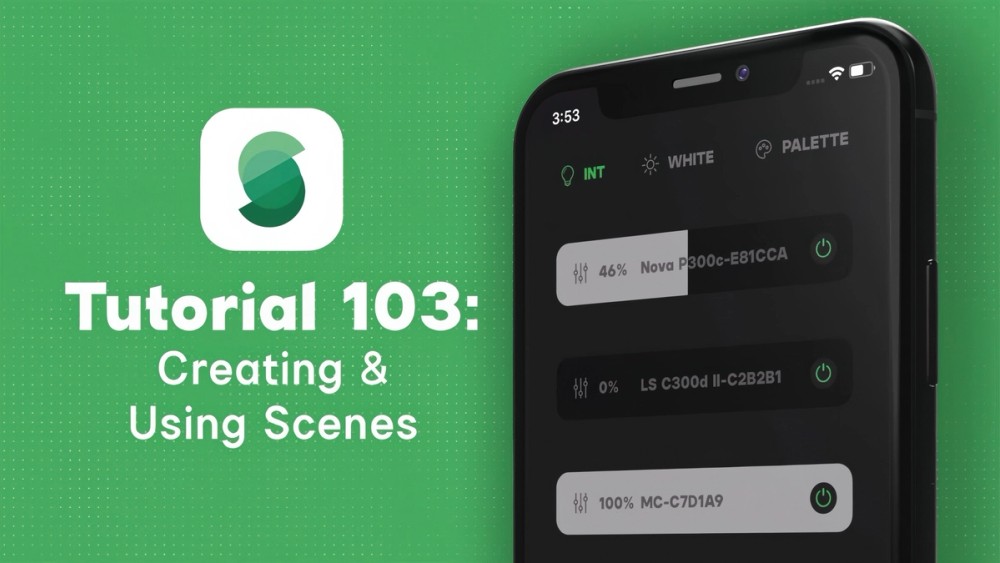 A smartphone with a scene selector