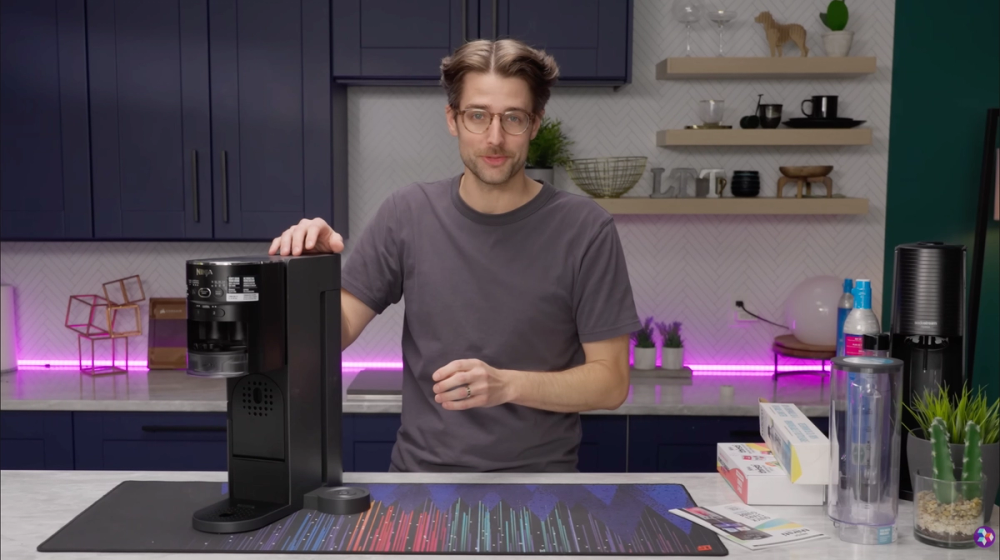 Riley Murdock with coffee machine