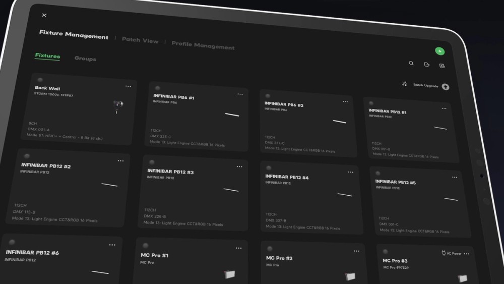Fixture Manager (Only on iPad)