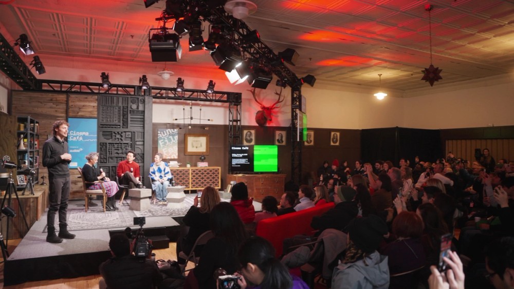 A panel at the Filmmaker Lodge