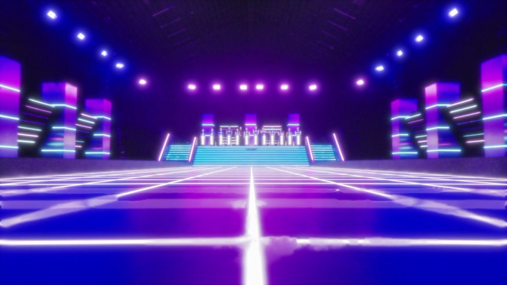 Nova P600cs cast blue and violet light on the pattern game in episode 6, which reused the LED floor from episode 2