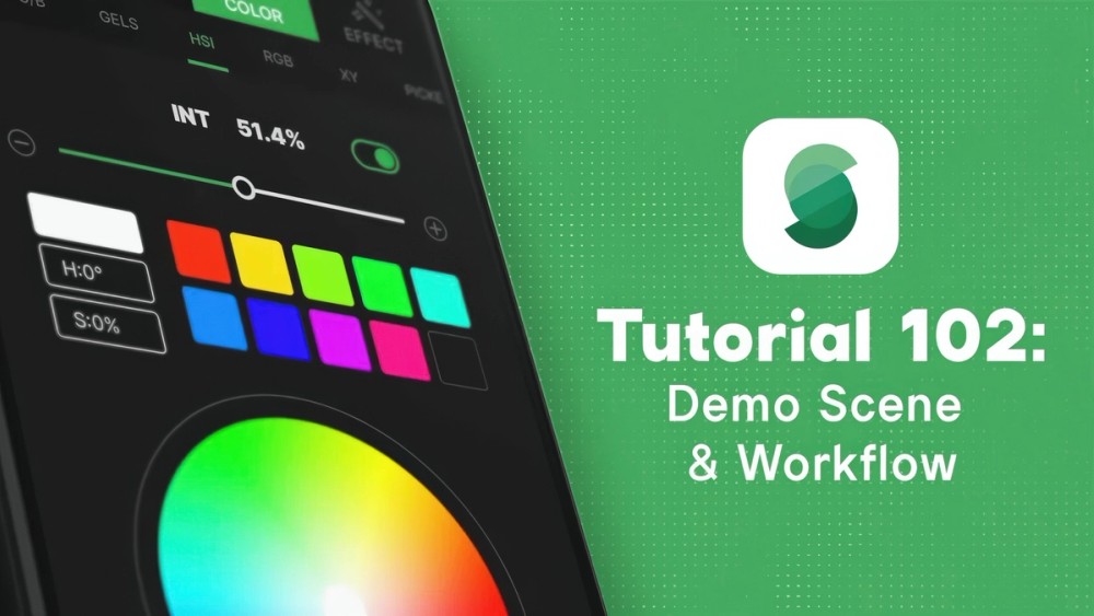 A smartphone with a color picker