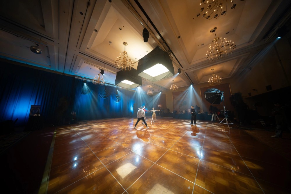 Two INFINIMAT 8x8s provide ambient fill for the dance club sequence