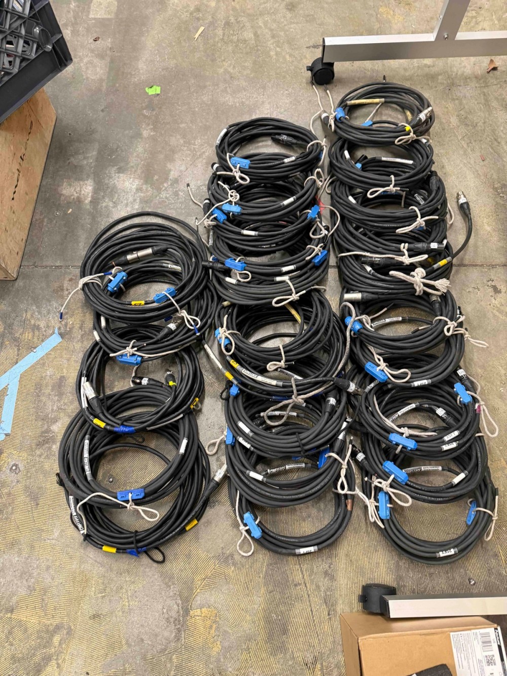 Tech Day: Lacing out DMX cable and labeling Universes on housings